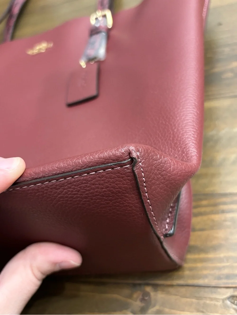 Coach Mollie Tote in Wine Red